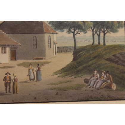 Gravure "Villars le Grand" signée J. WEIBEL 1827