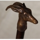 Blackened beech walking stick with horse
