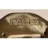 Polished brass toilet roll holder