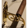 Simple brass kitchen roll holder