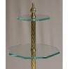 3-tier glass and brass display stand