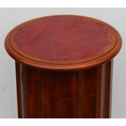 "Column" bedside table, 1 door. Green leather top. At  Moinat SA  - Antiques and home décor