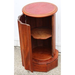 "Column" bedside table, 1 door. Green leather top. At  Moinat SA  - Antiques and home décor