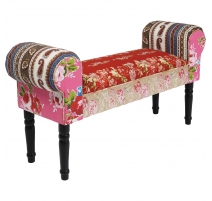 Banquette Wing Patchwork rouge