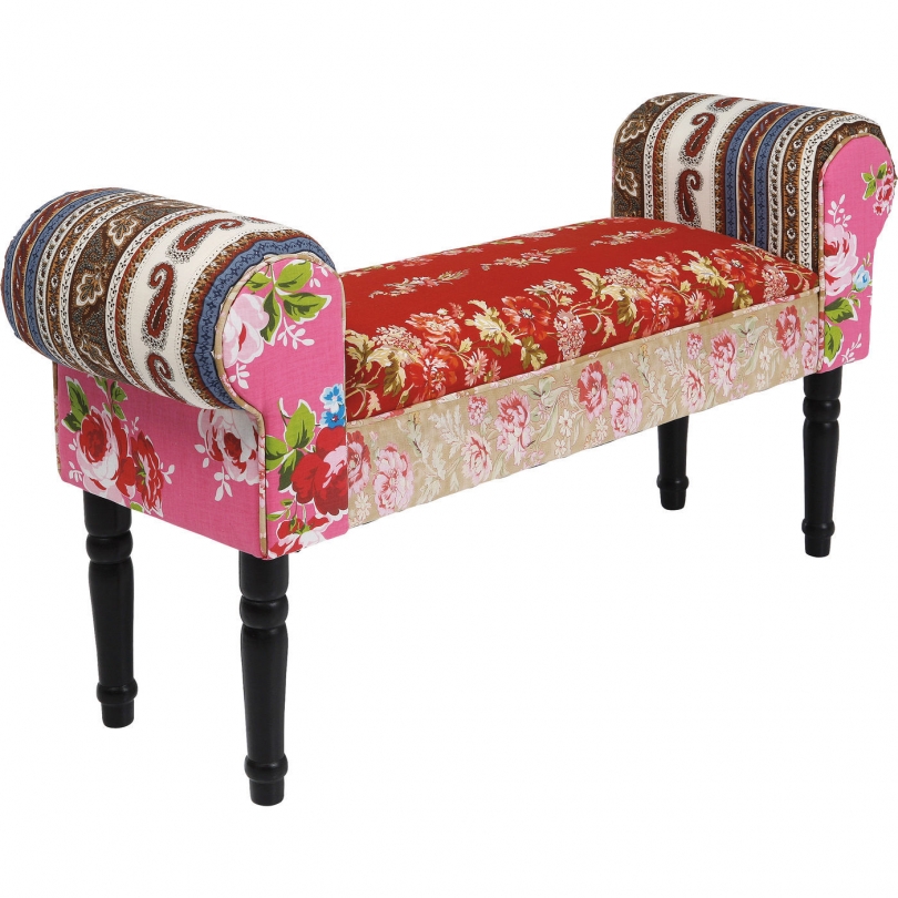 Banquette Wing Patchwork rouge