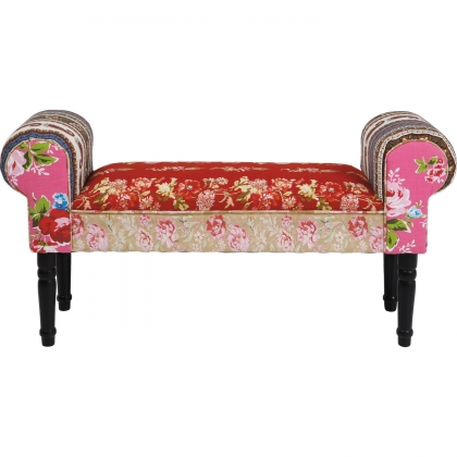 Banquette Wing Patchwork rouge