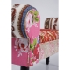 Banquette Wing Patchwork rouge