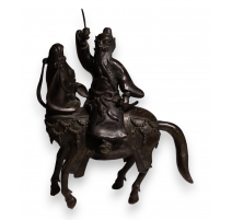 Bronze "Toba on his mule"