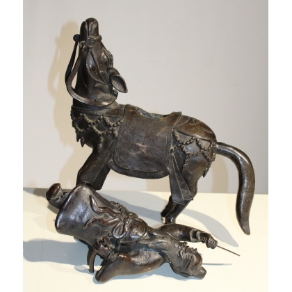 Bronze sculpture ‘Toba on his mule’. At Moinat SA – Antiques and Decorative Arts