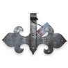 Pair of wrought-iron ‘Fleur de lys’ hinges