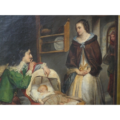 Paintings | Painting: ‘Genre Scene’. Moinat SA  – Antiques and home décor