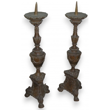  Paire de bougeoirs style LSXVI sur  Moinat SA  - Antiquités décoration