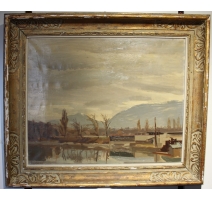 Tableau "Arve et Salève" signé GUINAND