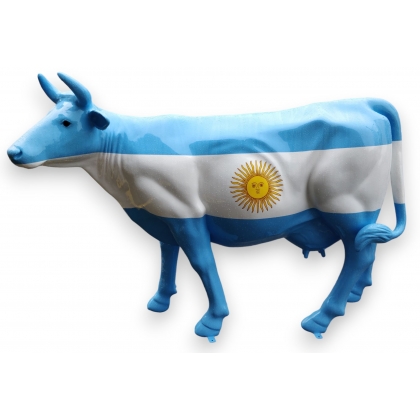 Vache taille nature \"Drapeau Argentin\"