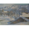 Paintings | Painting: ‘Winter in Chardonne’. Moinat SA  – Antiques and home décor