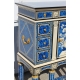 Cabinet en laque bleu Romeo par Claude DALLE