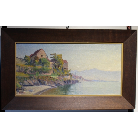 Tableau \"Château de Glérolles\" signé V GILLIAND