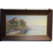 Tableau "Château de Glérolles" signé V GILLIAND