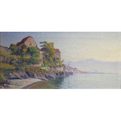 Tableau \"Château de Glérolles\" signé V GILLIAND