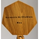 Service en bois tourné, chane et 6 goblets