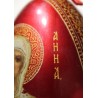 Red lacquered wooden egg "Sainte"