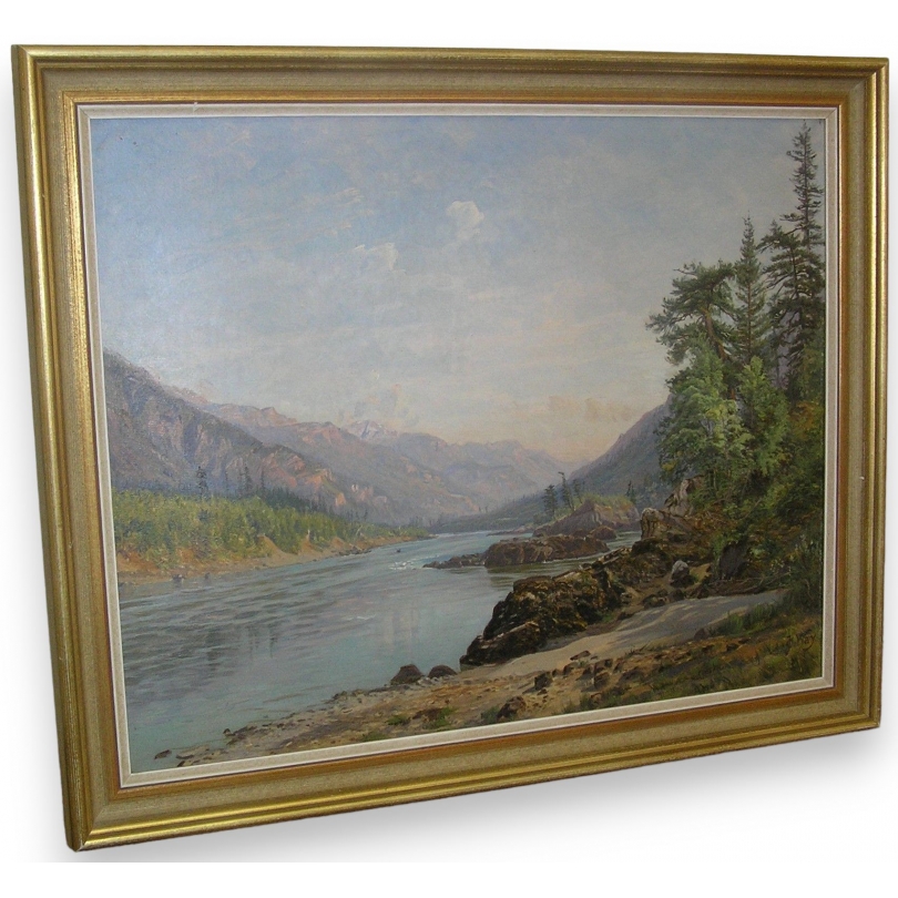 Paintings | Painting entitled ‘Landscape’, signed. Moinat SA  – Antiques and home décor