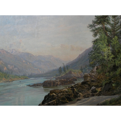 Paintings | Painting entitled ‘Landscape’, signed. Moinat SA  – Antiques and home décor