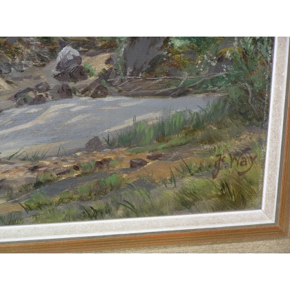 Paintings | Painting entitled ‘Landscape’, signed. Moinat SA  – Antiques and home décor