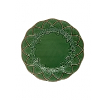 Sous-Assiette en faïence verte chasse 32.5 cm