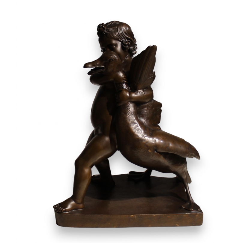 Bronze \"Enfant et Cygne\"