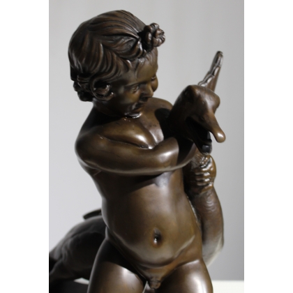 Bronze \"Enfant et Cygne\"