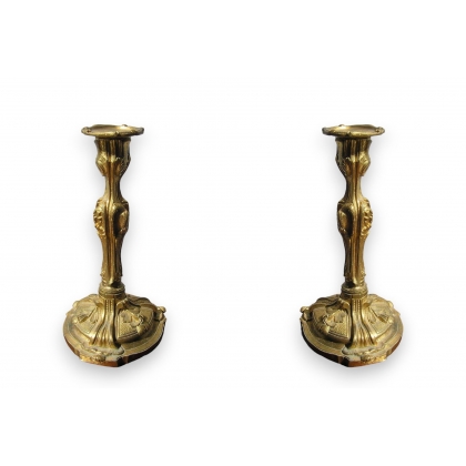 Pair of Louis XV-style candlesticks by Moinat SA – Antiques and home décor