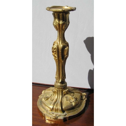  Paire de bougeoirs style Louis XV en sur  Moinat SA  - Antiquités décoration
