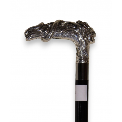 Walking stick with a silver ‘Lion and Serpent’ handle