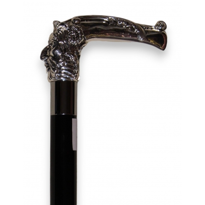 Walking stick with a silver ‘Satyr’s Mask’ handle