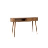 "BARBIER" console table with drop-leaf top, made of ash
