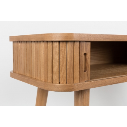 "BARBIER" console table with drop-leaf top, made of ash