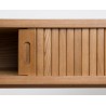 "BARBIER" console table with drop-leaf top, made of ash