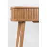 "BARBIER" console table with drop-leaf top, made of ash