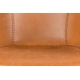 Fauteuil "Feston" en cuir brun