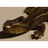 Lézard queue droite en bronze