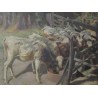 Paintings | Painting: ‘The Little Calves’. Moinat SA  – Antiques and home décor