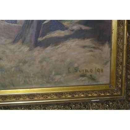 Paintings | Painting: ‘The Little Calves’. Moinat SA  – Antiques and home décor