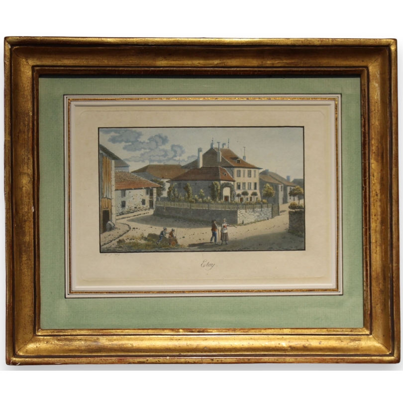 Print "Etoy" gilt wood frame.