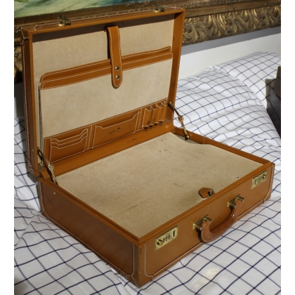Leather suitcase