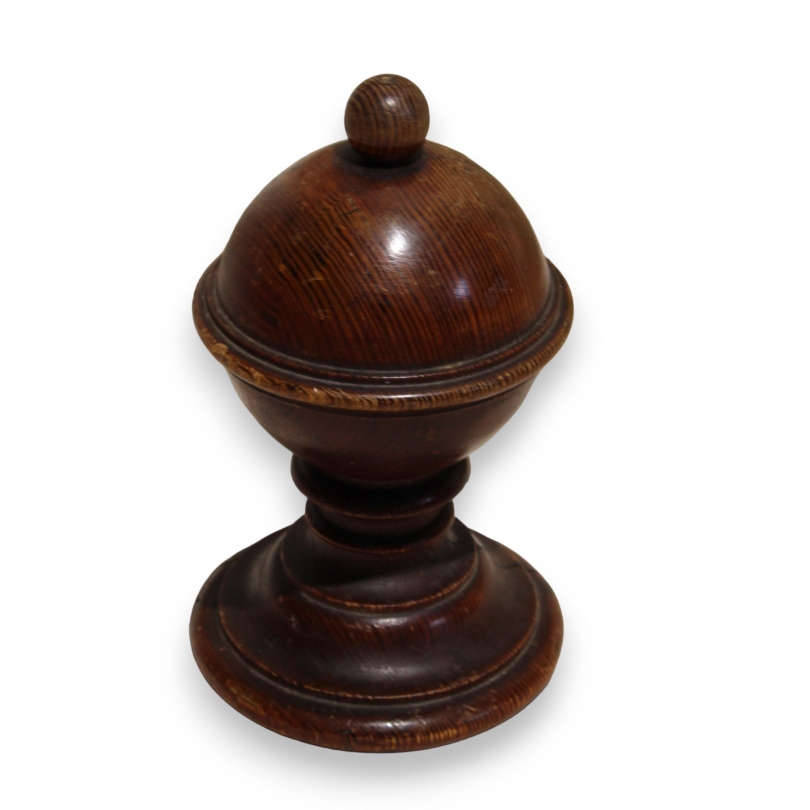 Turned fir wood stair baluster