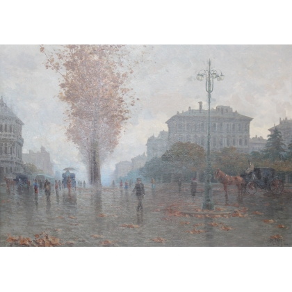 Tableau \"Ville d\'Italie\" signé A. CATTI