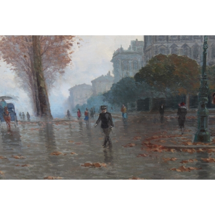 Tableau \"Ville d\'Italie\" signé A. CATTI