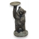 Ours porte plateau en bronze