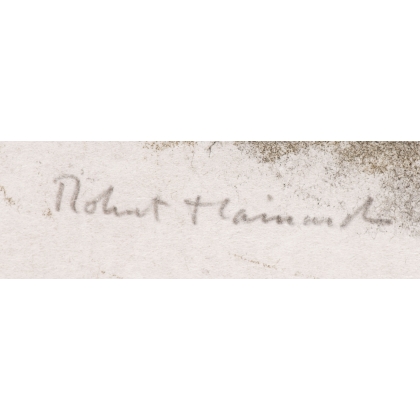Gravure "Sangliers" signée Robert HAINARD